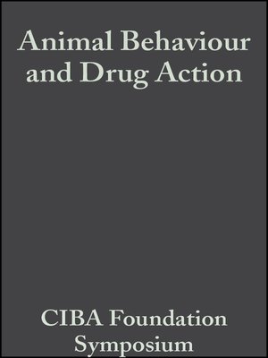 cover image of Animal Behaviour and Drug Action